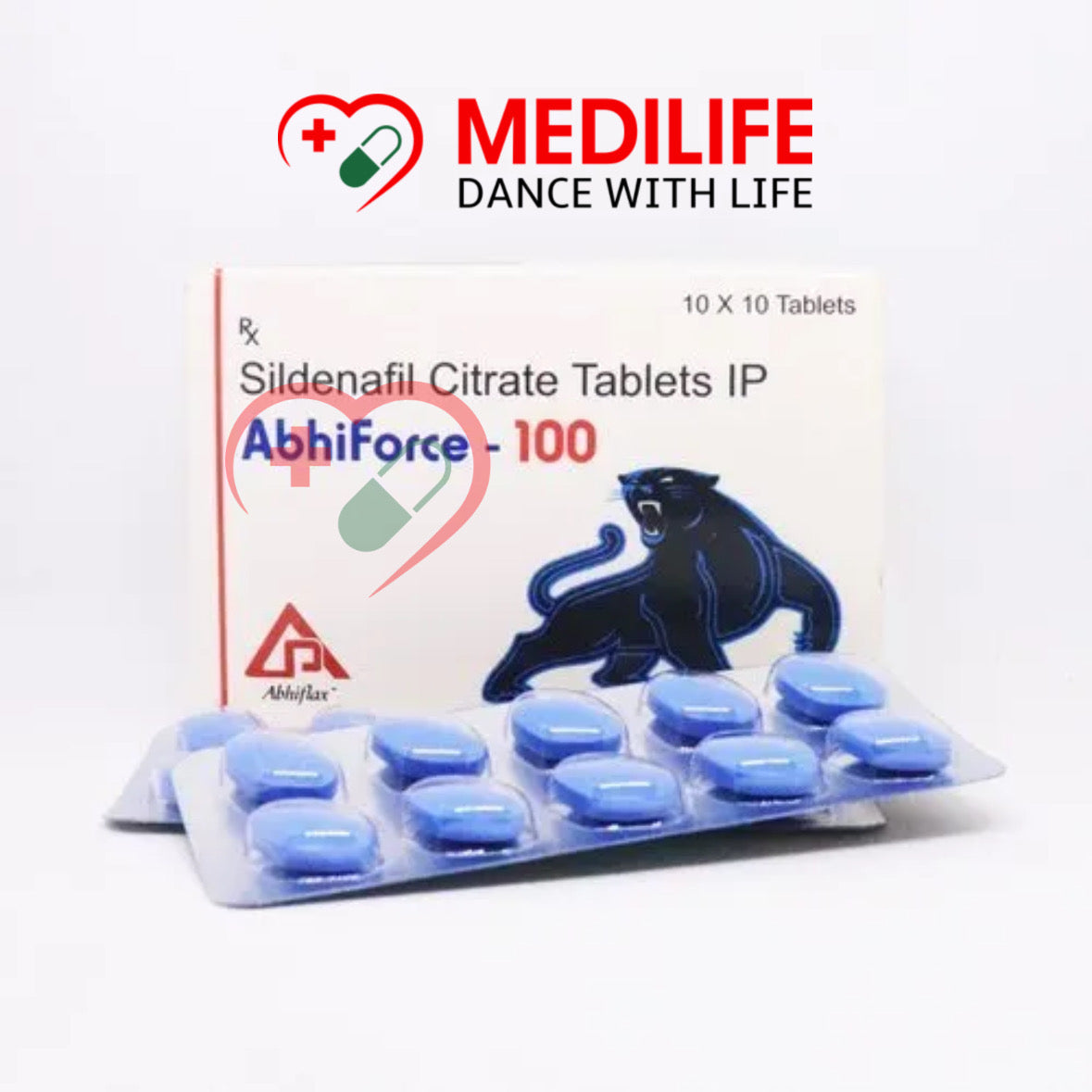 Sildenafil Citrate 100mg – Abhiforce 100mg Tablets