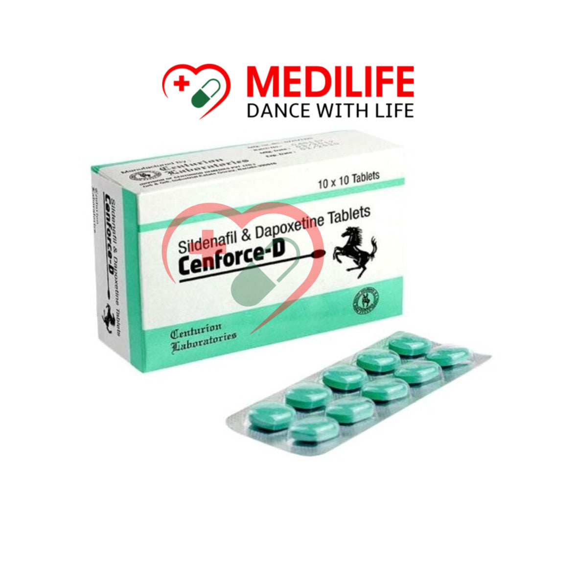 Cenforce D – (Sildenafil 100mg + Dapoxetine 60mg) Tablets