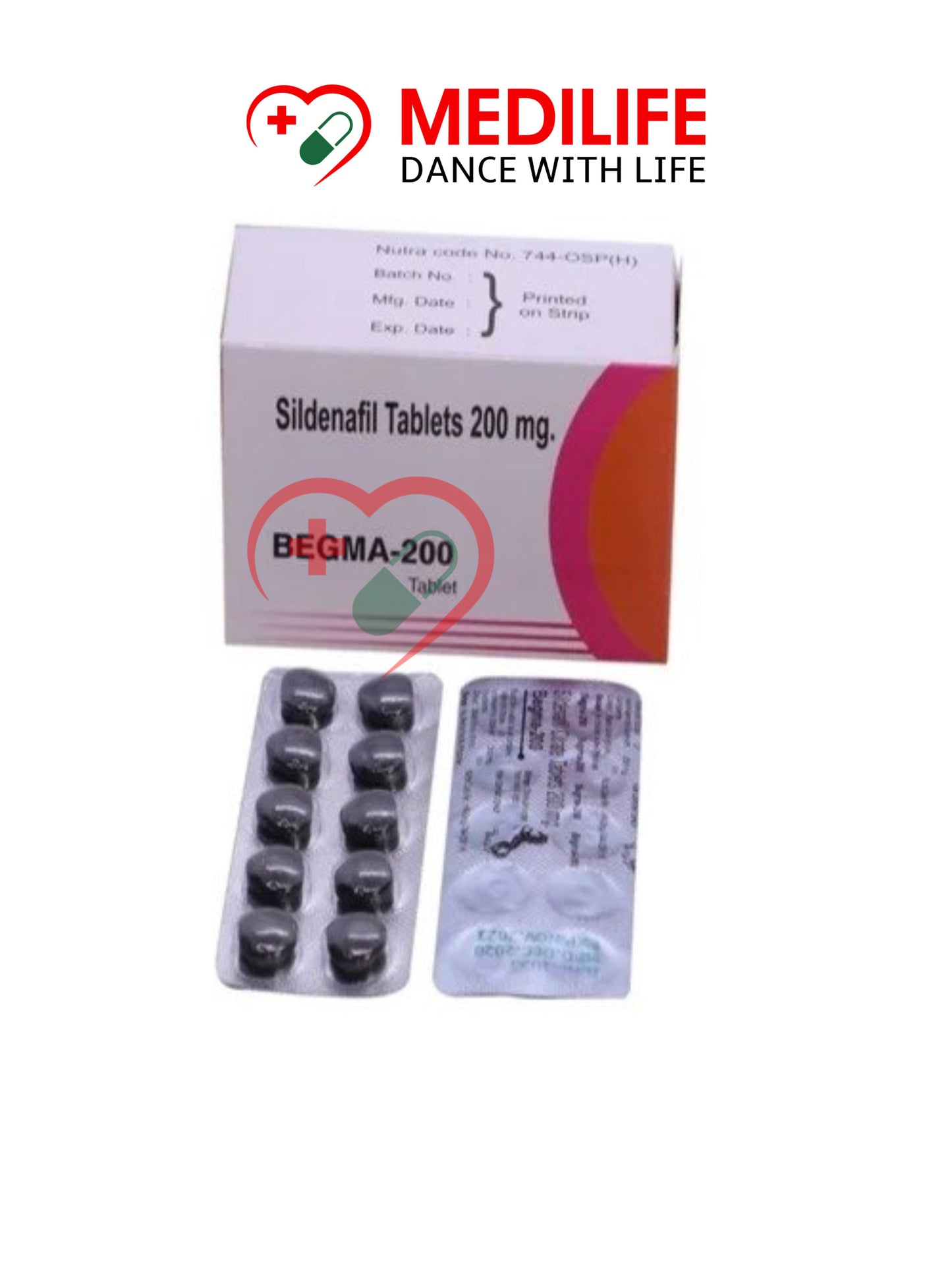 Begma 200mg – Sildenafil Sitrate 200mg Tablets
