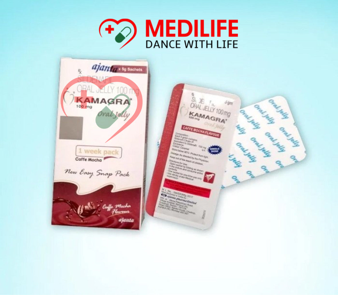 Kamagra Oral Jelly Mocha – Sildenafil Sitrate 100mg