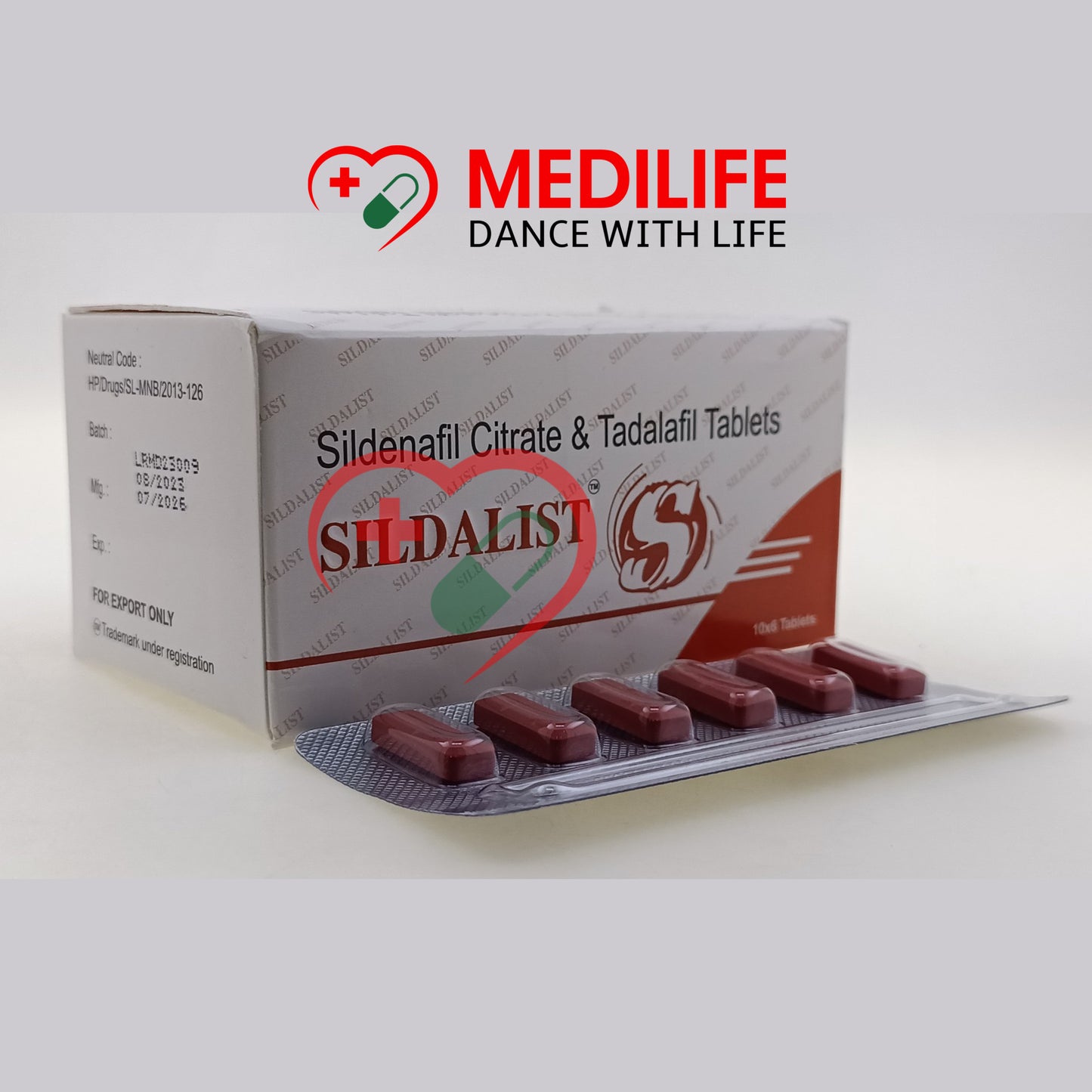 Sildalist 120mg Tablets – (Sildenafil Citrate 100mg + Tadalafil 20mg)