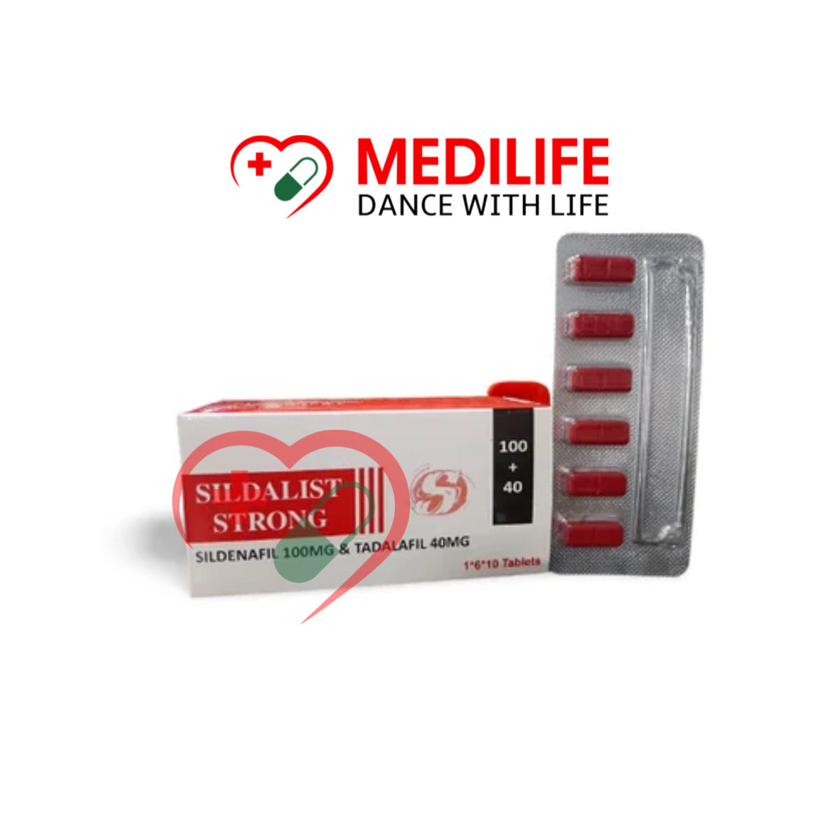 Sildalist Strong Tablets – (Sildenafil 100mg + Tadalafil 40mg)