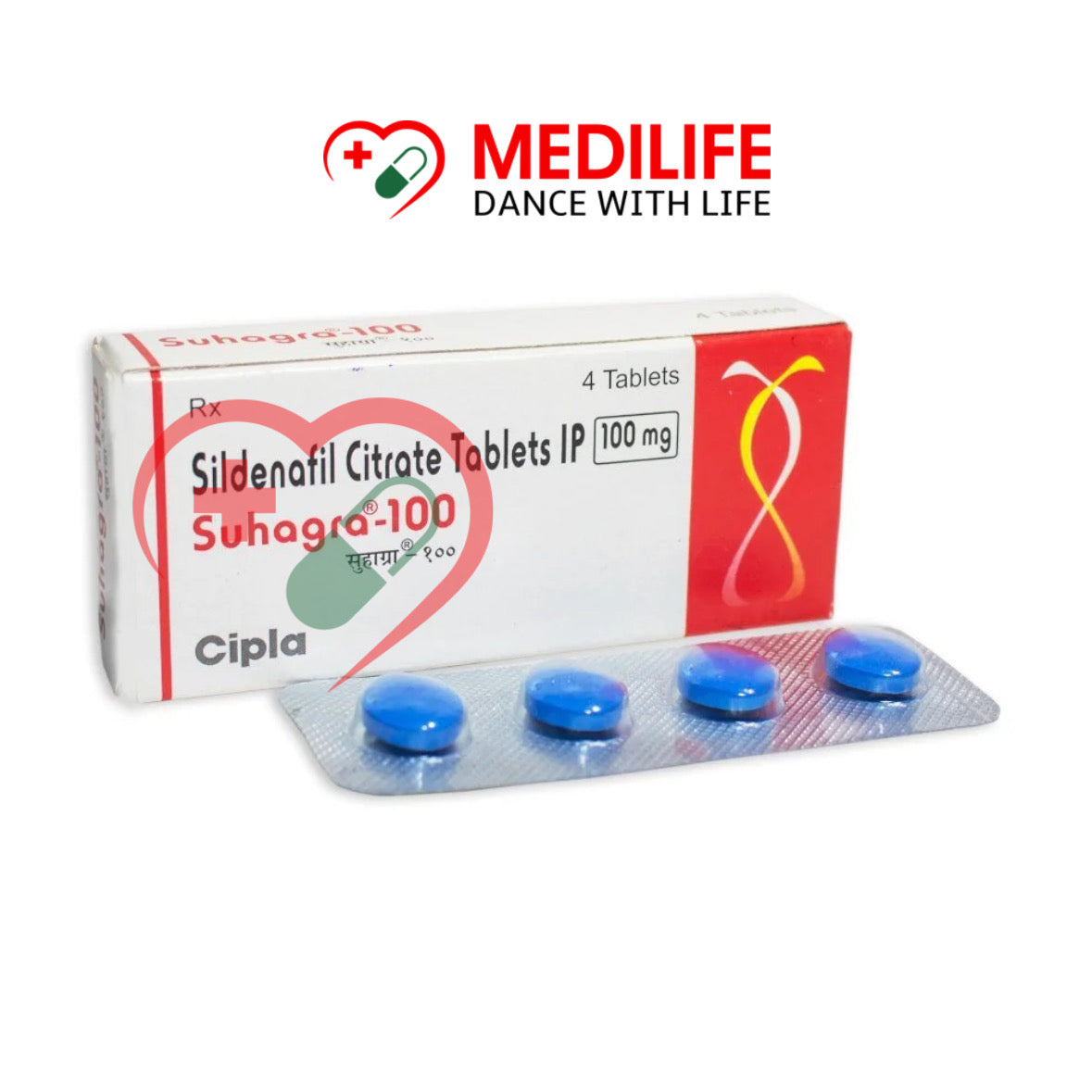 Sildenafil Citrate 100mg – Suhagra 100 Tablets