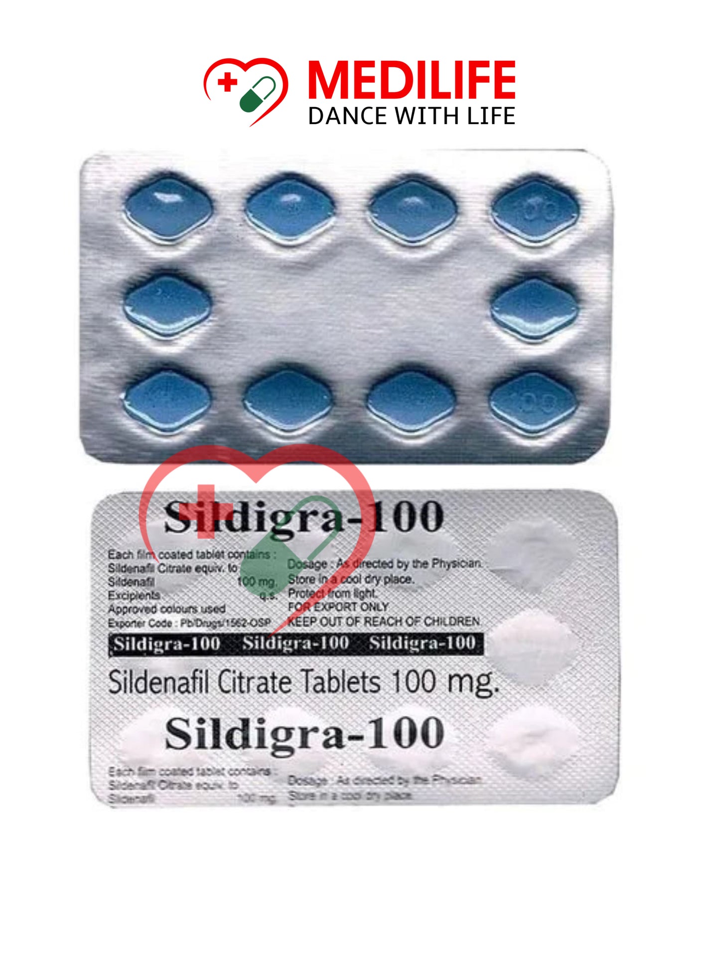 Sildigra 100 – Sildenafil Citrate 100mg Tablets
