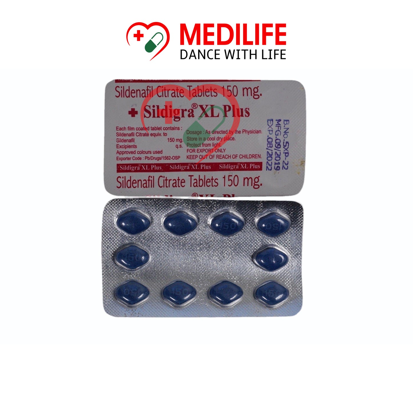 Sildigra XL Plus 150 – Sildenafil Citrate 150mg Tablets