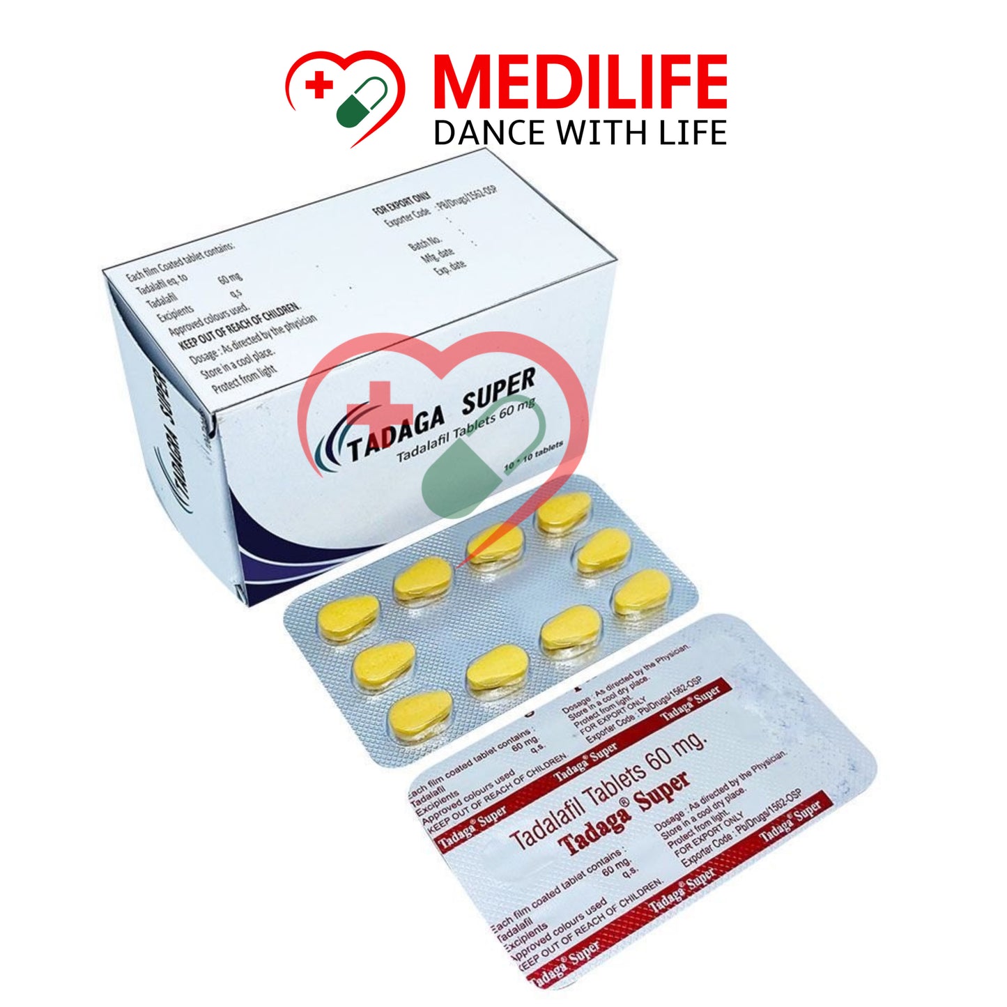 Tadaga Super 60 – Tadalafil 60MG Tablets