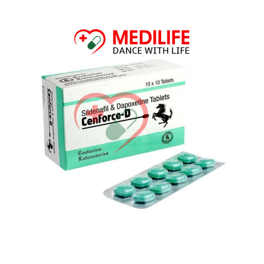 Cenforce D – (Sildenafil 100mg + Dapoxetine 60mg) Tablets