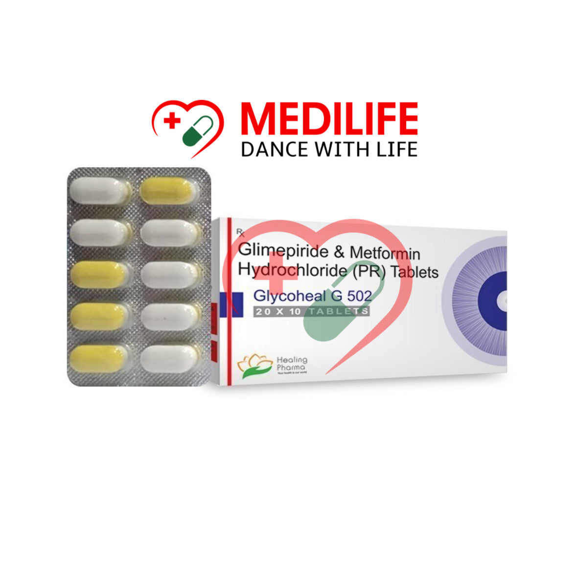 Glimepiride 2mg Metformin 500 Mg – Glycoheal G502 Tablets