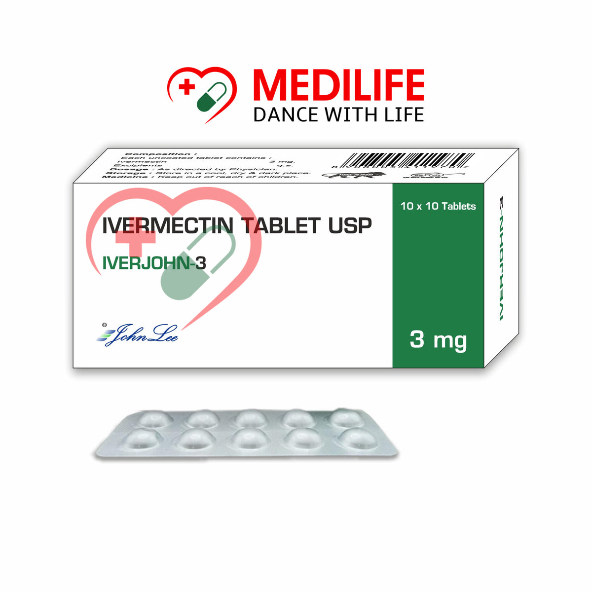 Iverjohn 3mg – Ivermectin 3mg Tablets