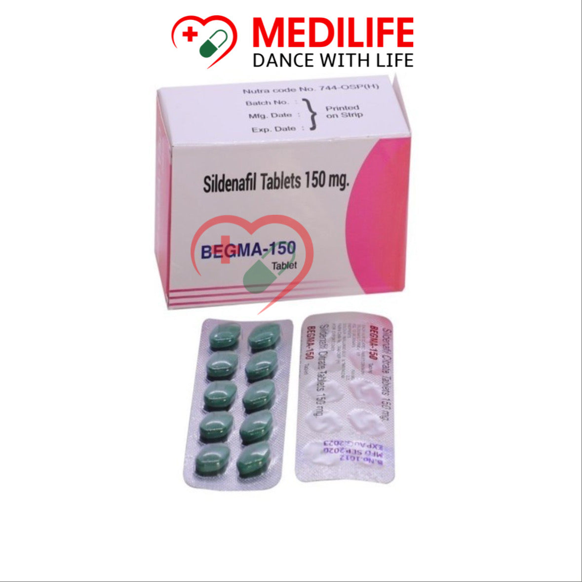 Begma 150mg – Sildenafil Sitrate 150mg Tablets