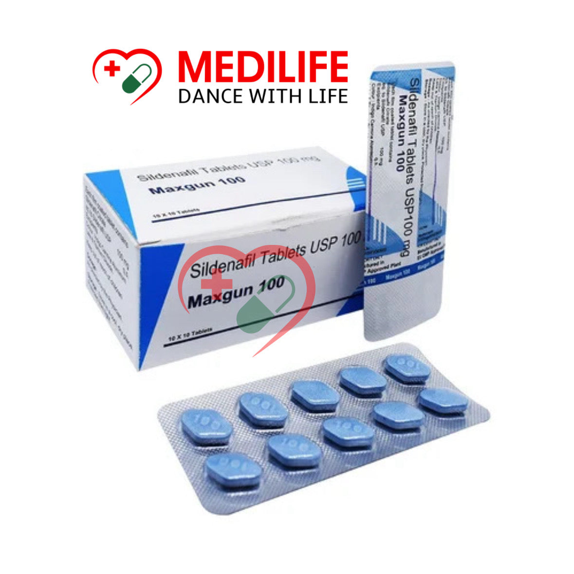 Maxgun 100mg – Sildenafil Citrate 100mg Tablets