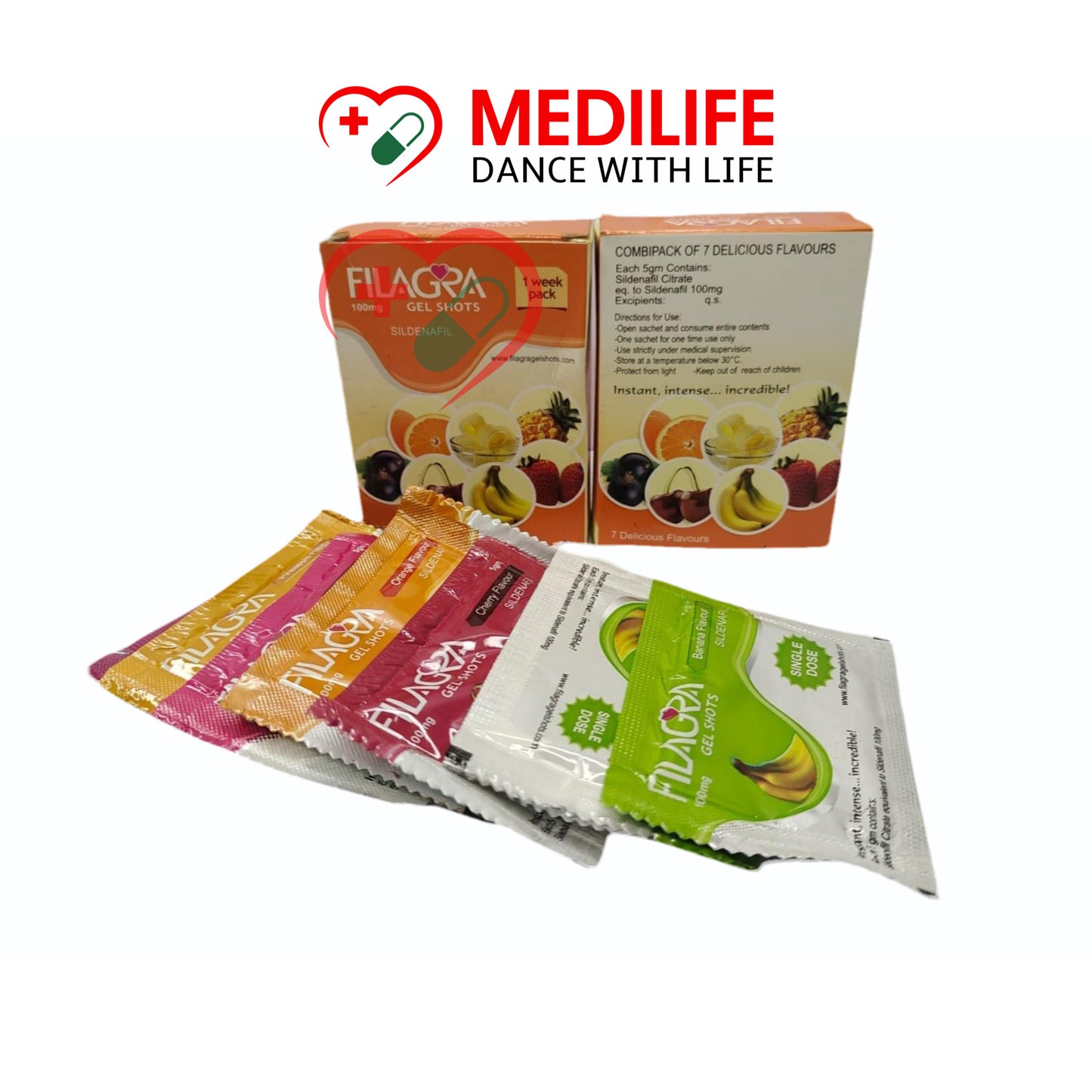 Sildenafil Citrate 100mg – Filagra Oral Gelly Shot