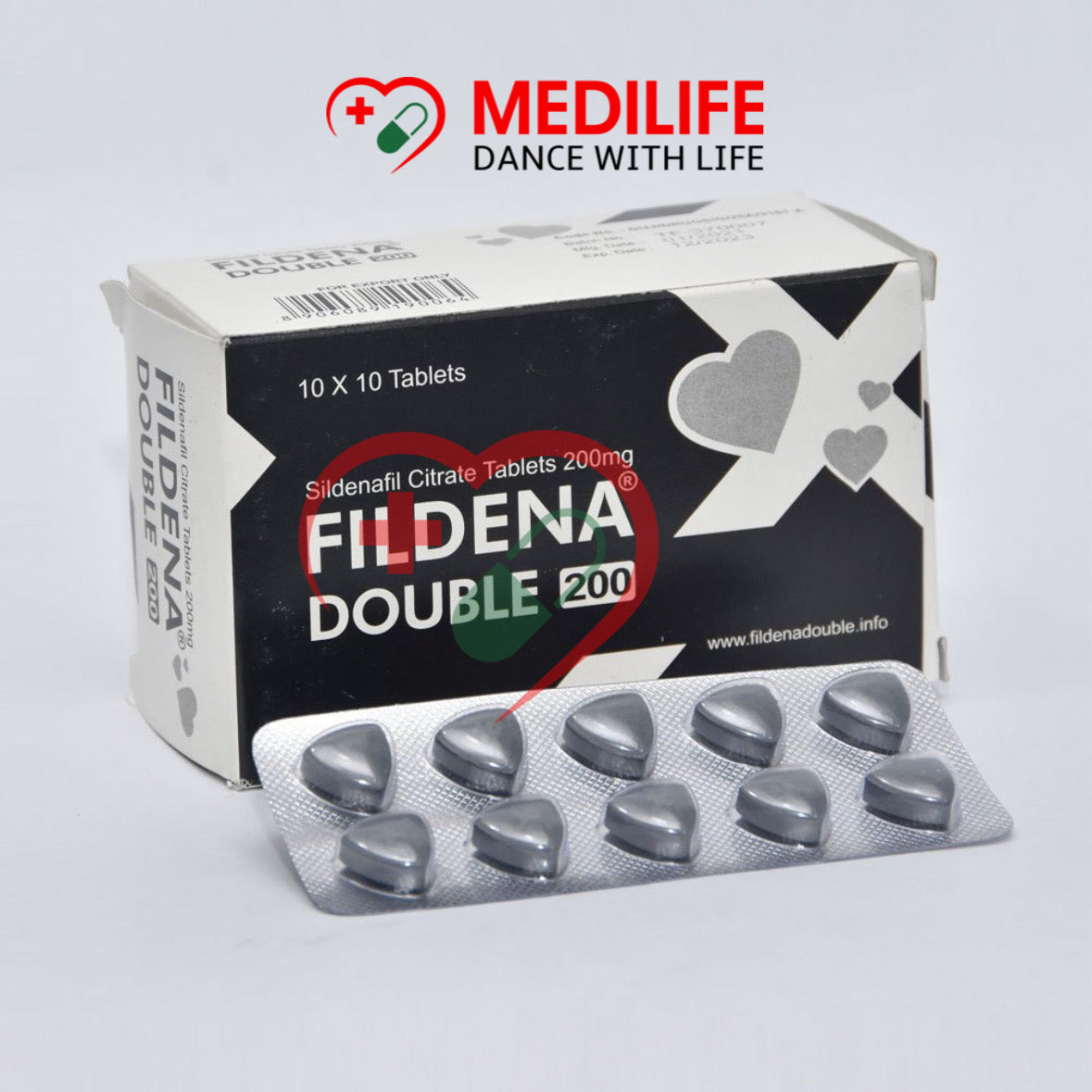 Sildenafil Citrate 200mg – Fildena Double 200mg Tablets