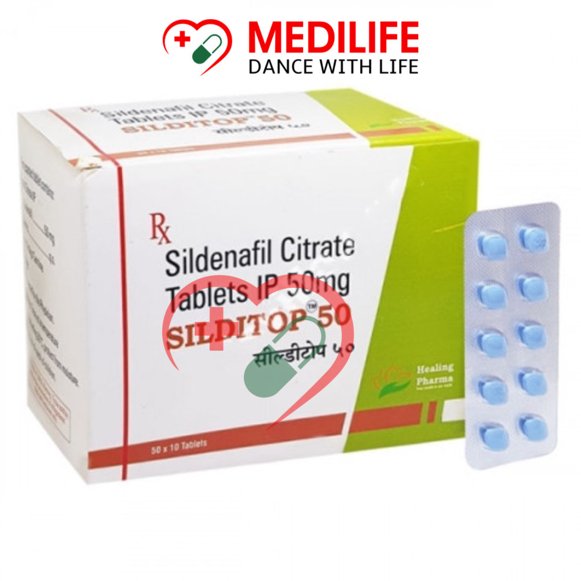 Sildenafil Citrate 50mg – Silditop 50mg Tablets