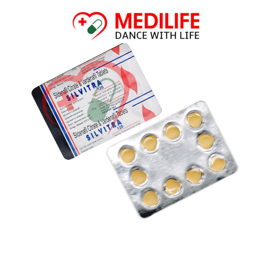 Silvitra 120mg Tablets – (Sildenafil 100mg + Vardenafil 20mg)