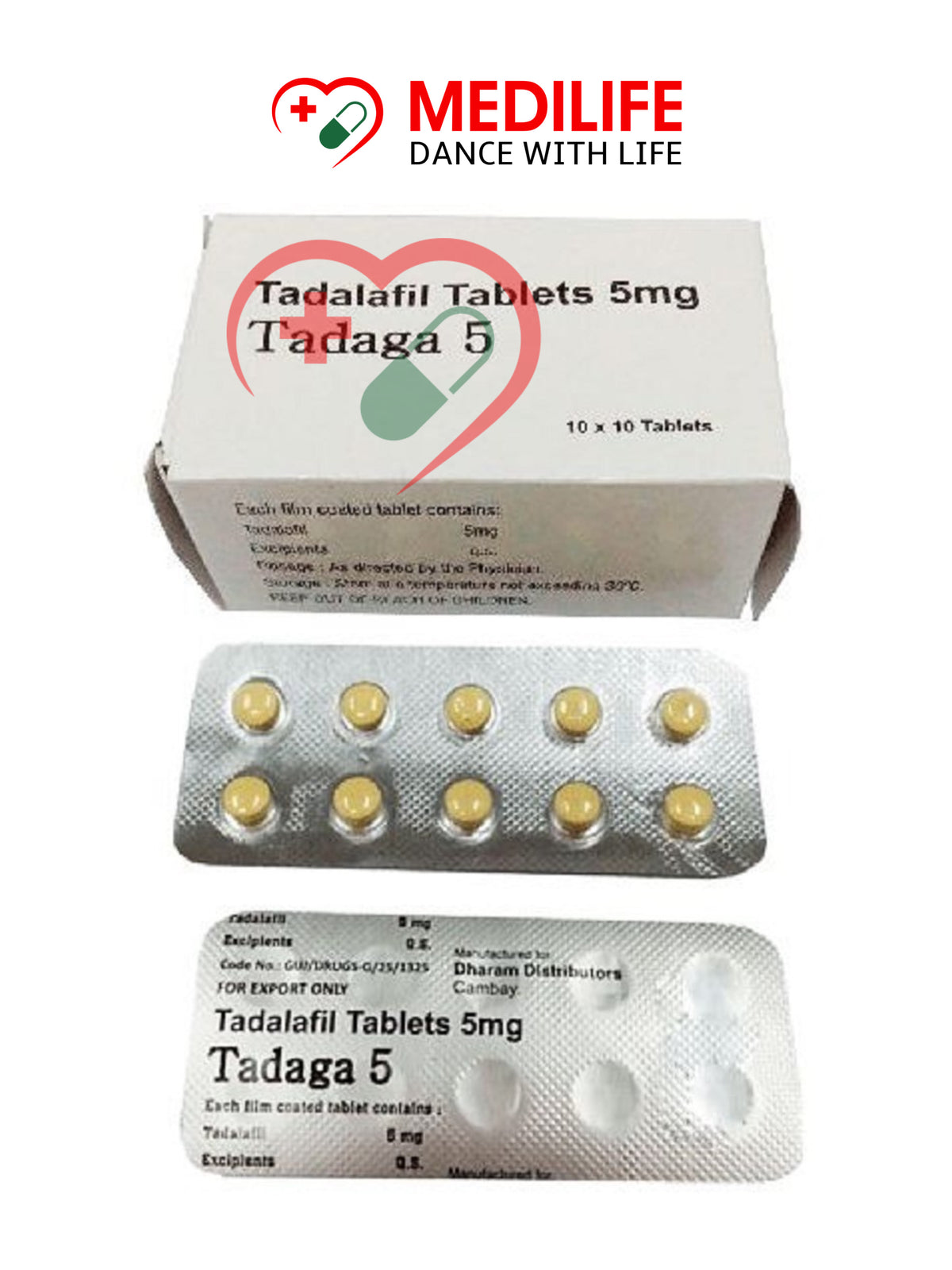 Tadaga 5 – Tadalafil 5mg Tablets